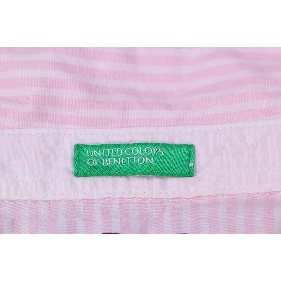 United Colors of Benetton Girls Pink Striped Button-Down Shirt Size XS 4 - Picture 6 of 14